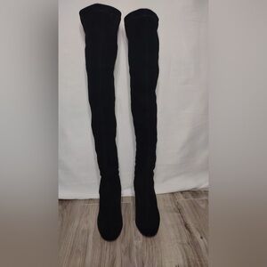 SOPHIA WEBSTER Black Over-the-Knee Women's Boots size 8.5 pre owned